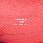 Hermes Wallet Bearn Compact Verso Veau Epsom Orange Rose Azalea Silver — view 5