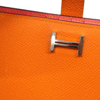 Hermes Wallet Bearn Compact Verso Veau Epsom Orange Rose Azalea Silver — view 7