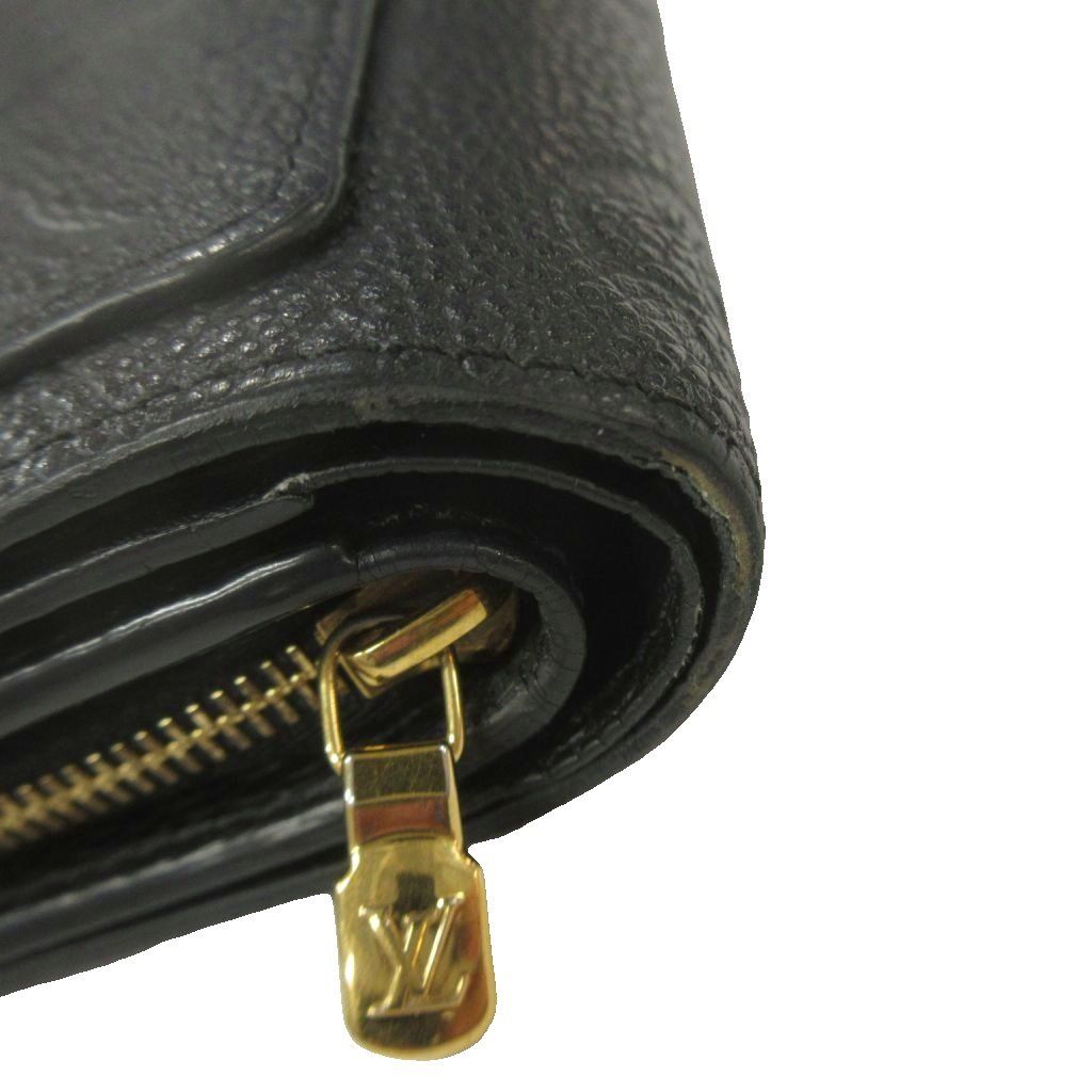 Louis Vuitton Portefeuille Clair Monogram Empreinte Noir Black Leather Mini — view 5