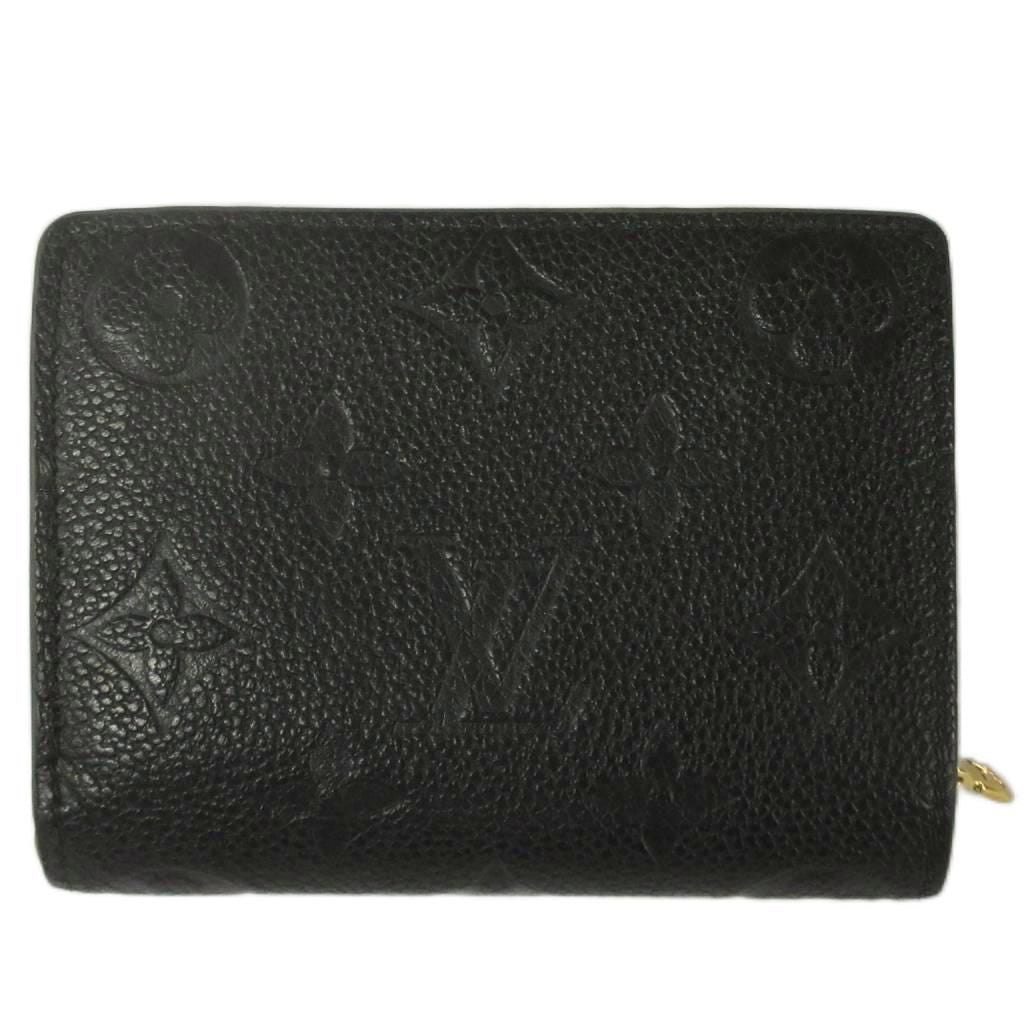 Louis Vuitton Portefeuille Clair Monogram Empreinte Noir Black Leather Mini — view 2