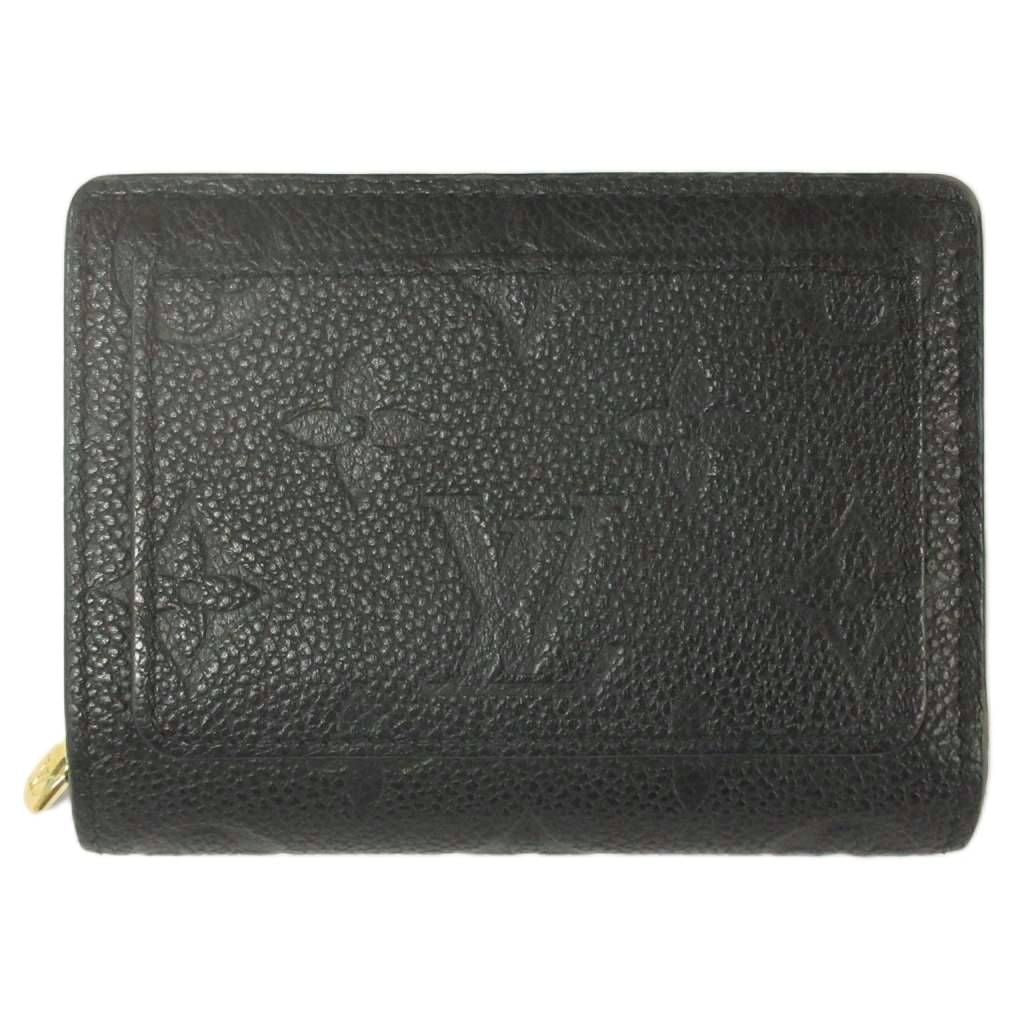 Louis Vuitton Portefeuille Clair Monogram Empreinte Noir Black Leather Mini