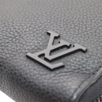 Louis Vuitton Wallet Leather Aerogram Zippy Horizontal Noir Black Zip Around — view 6