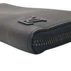 Louis Vuitton Wallet Leather Aerogram Zippy Horizontal Noir Black Zip Around — view 5