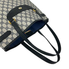 Gucci Vintage GG Logo Pattern Leather Tote Shoulder Bag Navy — view 4