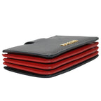 Prada Card Case Saffiano Black Red Accordion — view 5
