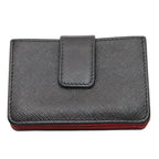 Prada Card Case Saffiano Black Red Accordion — view 2