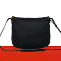 Loewe Heritage Logo Stamp Leather Shoulder Bag Crossbody Pochette Black