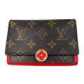 Louis Vuitton Fold Wallet Portefeuille Flor Compact Leather Brown Red Monogram