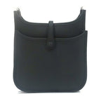 Hermes Evelyne 23 Black Taurillon Clemence Silver Shoulder Bag — view 2