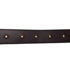 Gucci Belt GG Marmont Canvas Leather Brown Logo Gold — view 8