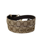 Gucci Belt GG Marmont Canvas Leather Brown Logo Gold — view 2