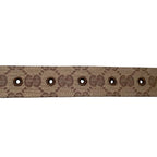 Gucci Belt GG Marmont Canvas Leather Brown Logo Gold — view 7