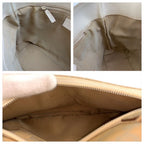 Gucci Beige Ivory GG Canvas Leather Tote Bag — view 6