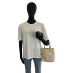 Gucci Beige Ivory GG Canvas Leather Tote Bag — view 7
