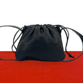 Loewe Vintage Anagram Logo Nappa Leather Drawstring Shoulder Bag Pochette Dark