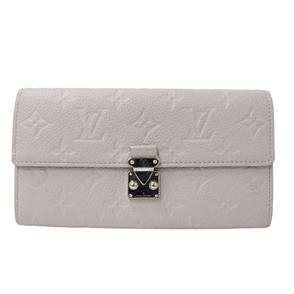 Louis Vuitton Wallet Monogram Empreinte Portefeuille Sarah Metis Blue Gray