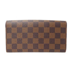 Louis Vuitton Wallet Damier Canvas Portefeuille Sarah Brown Flap Style — view 2