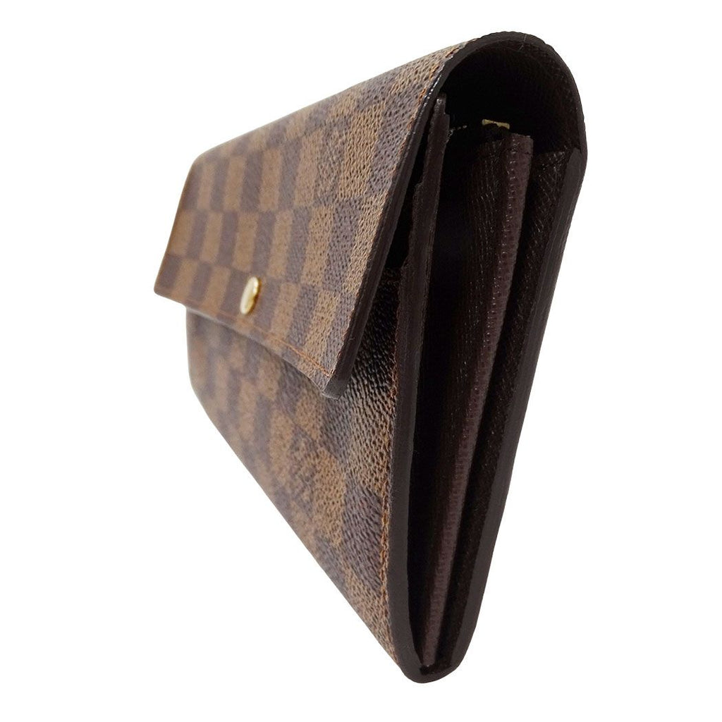 Louis Vuitton Wallet Damier Canvas Portefeuille Sarah Brown Flap Style — view 4