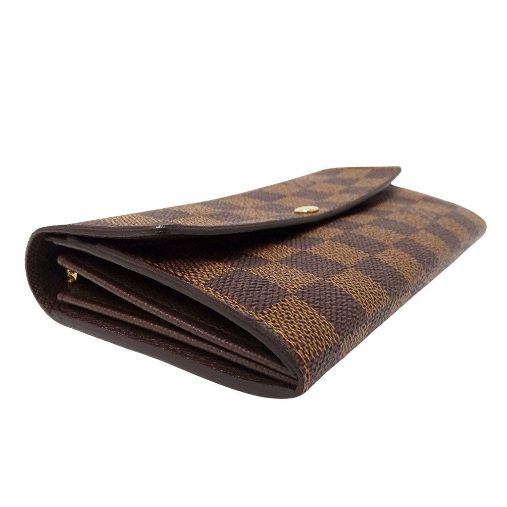 Louis Vuitton Wallet Damier Canvas Portefeuille Sarah Brown Flap Style — view 3