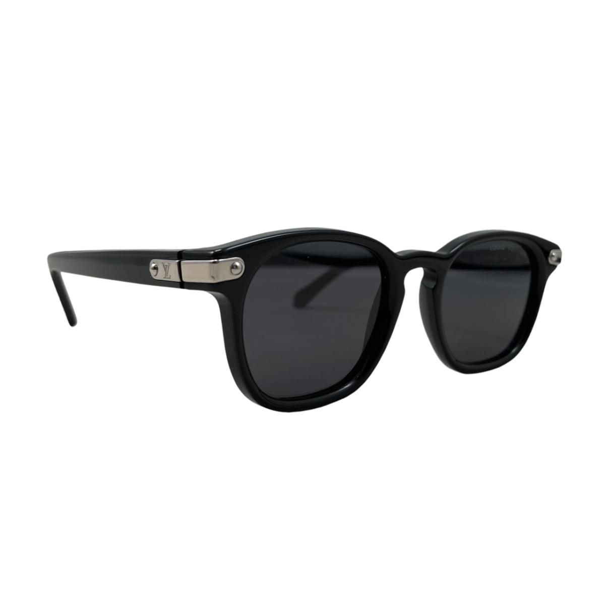 Louis Vuitton Sunglasses Signature Square Round Noir Black Logo Eyewear — view 2