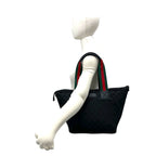 Gucci Sherry Line GG Pattern Logo Nylon Leather Tote Shoulder Bag Black — view 2