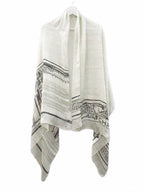 Chanel Shawl Cambon Street Silk Large Scarf CC Logo Print Ivory