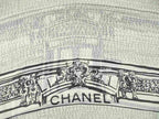 Chanel Shawl Cambon Street Silk Large Scarf CC Logo Print Ivory — view 3