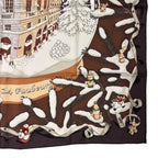 Hermes Scarf Silk Carre 90 Noel Au 24 Faubourg Christmas at No Brown — view 6