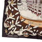 Hermes Scarf Silk Carre 90 Noel Au 24 Faubourg Christmas at No Brown — view 5