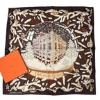 Hermes Scarf Silk Carre 90 Noel Au 24 Faubourg Christmas at No Brown