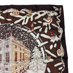 Hermes Scarf Silk Carre 90 Noel Au 24 Faubourg Christmas at No Brown — view 4
