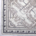 Hermes Carre 140 Mors a Jouets Bandana White Shawl Cashmere Silk Scarf — view 4