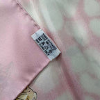 Hermes Scarf Silk Carre 90 les Triples de Paris Mischievous Triplets Pink — view 7
