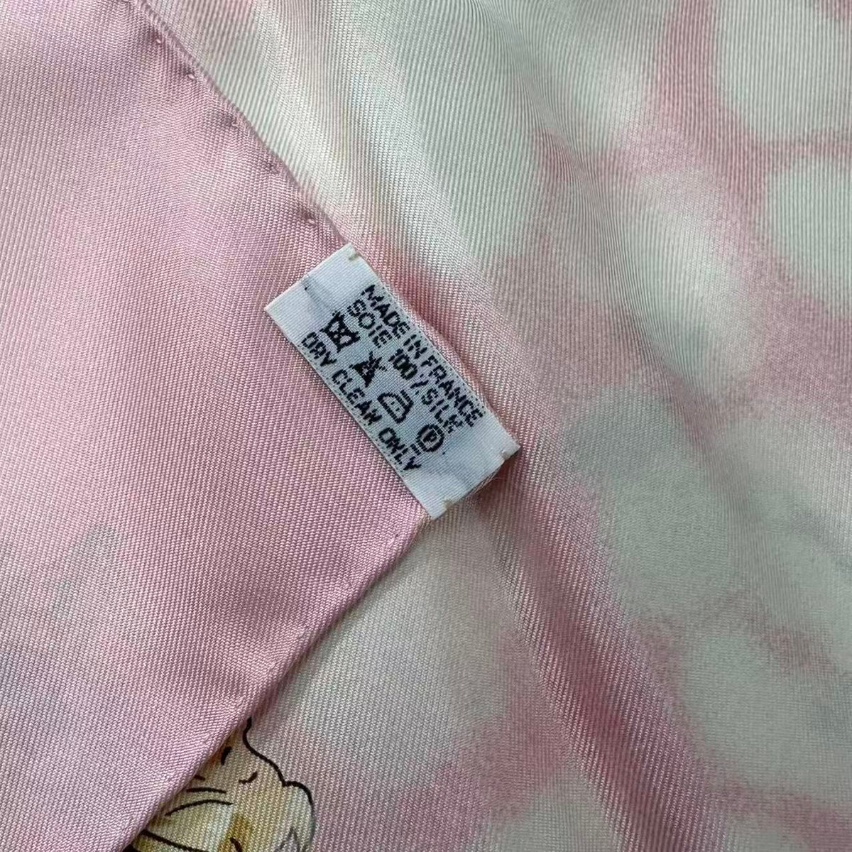 Hermes Scarf Silk Carre 90 les Triples de Paris Mischievous Triplets Pink — view 7