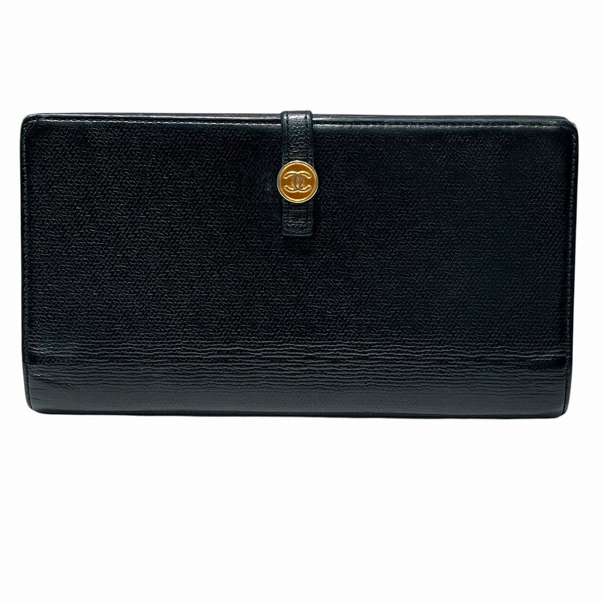 Chanel Coco Buttons Wallet Leather