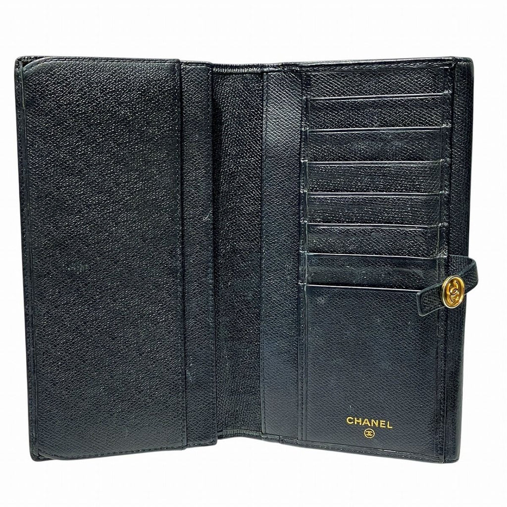 Chanel Coco Buttons Wallet Leather — view 3