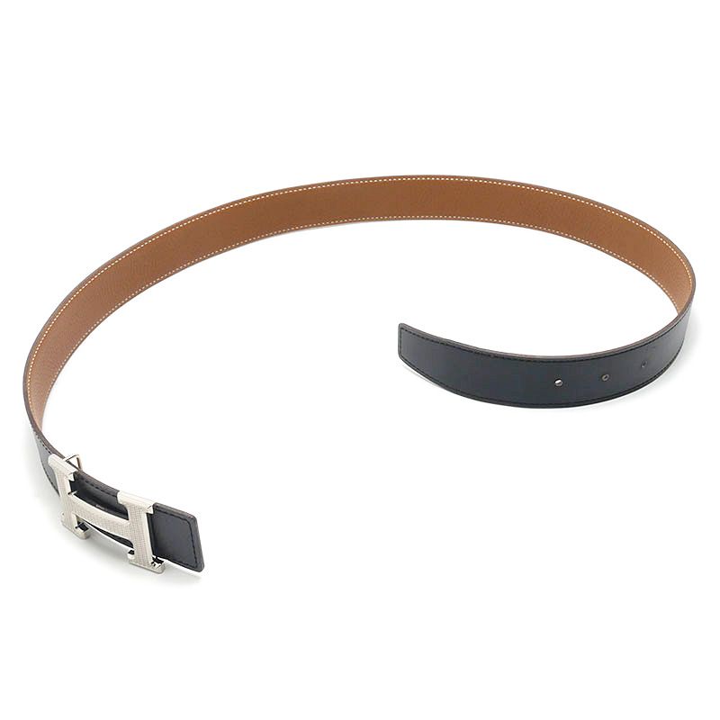 Hermes Constance H Belt Black Brown — view 2