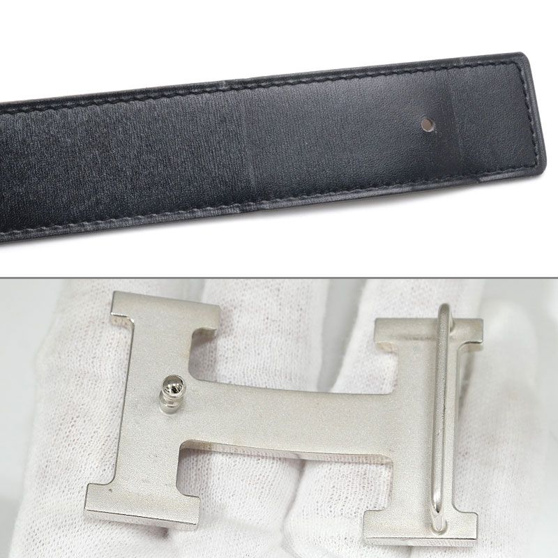 Hermes Constance H Belt Black Brown — view 6