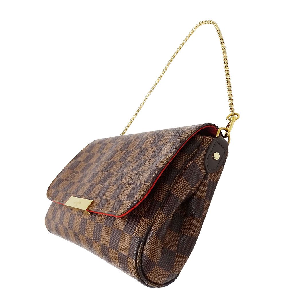 Louis Vuitton 2-Way Shoulder Bag Damier Canvas Favorite MM Brown Handle — view 4