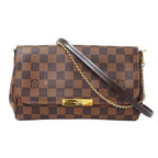 Louis Vuitton 2-Way Shoulder Bag Damier Canvas Favorite MM Brown Handle