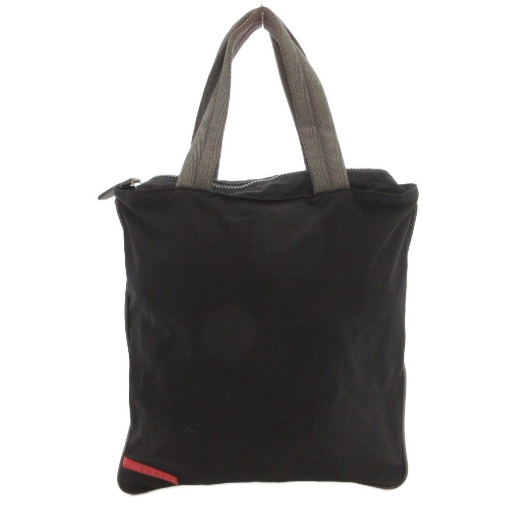 Prada Sport Tote Bag Handle Logo Polyester Black