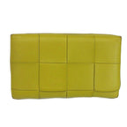 Bottega Veneta Cassette Wallet Leather Zip Around Maxi Intrecciato Yellow — view 2