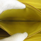 Bottega Veneta Cassette Wallet Leather Zip Around Maxi Intrecciato Yellow — view 6