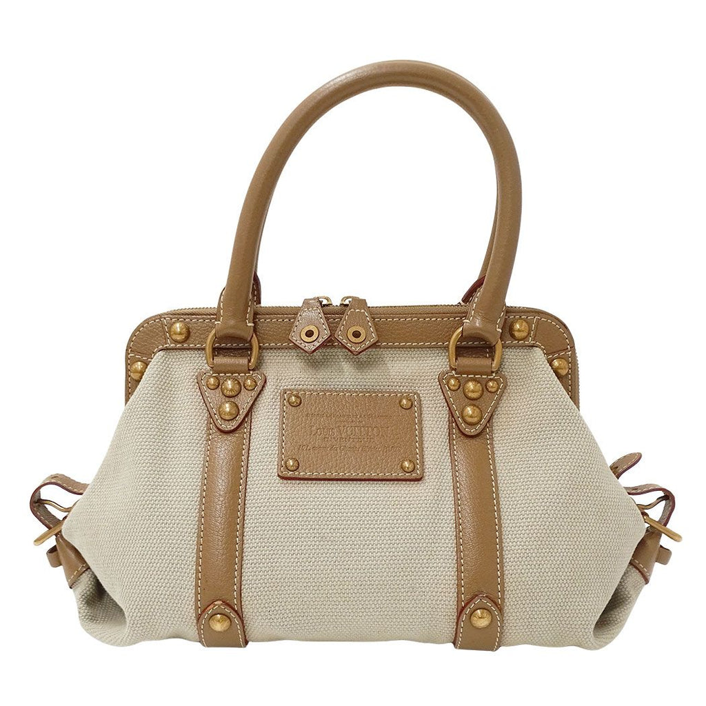 Louis Vuitton Bag Handbag Canvas Toaltrianon Sac Nuit PM Beige Handle