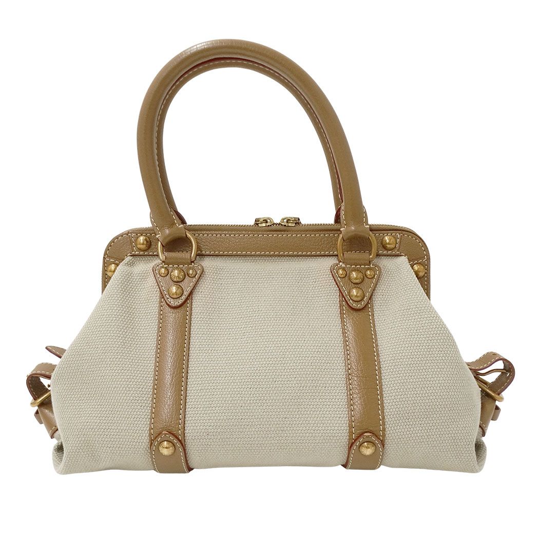 Louis Vuitton Bag Handbag Canvas Toaltrianon Sac Nuit PM Beige Handle — view 2