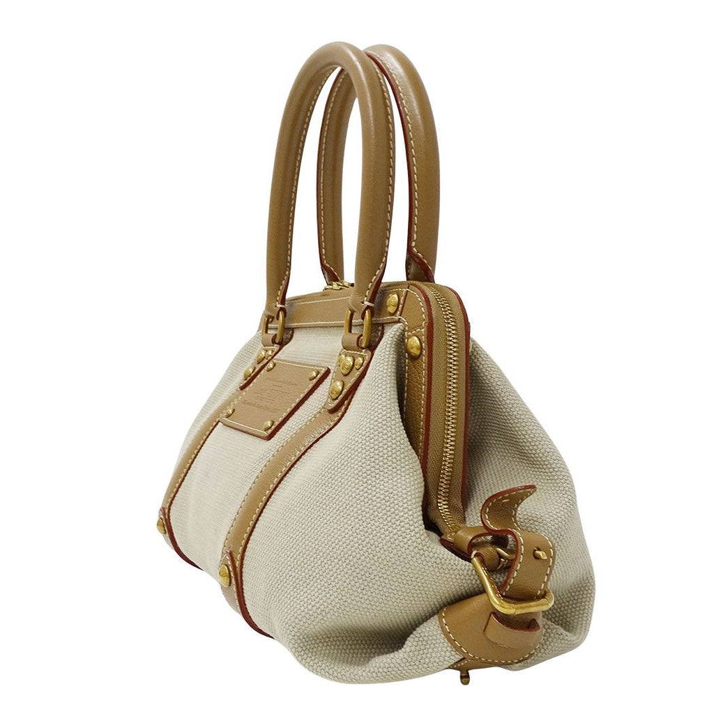 Louis Vuitton Bag Handbag Canvas Toaltrianon Sac Nuit PM Beige Handle — view 4