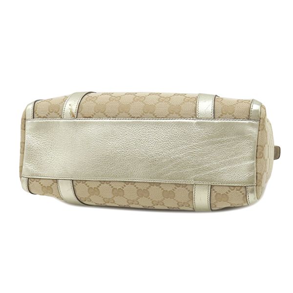 Gucci Handbag GG Canvas Abbey Mini Boston Beige Gold Metallic — view 3
