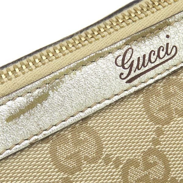 Gucci Handbag GG Canvas Abbey Mini Boston Beige Gold Metallic — view 5
