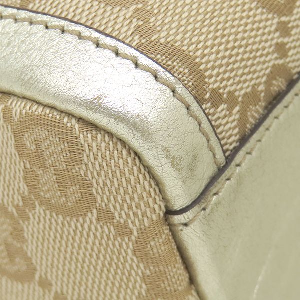 Gucci Handbag GG Canvas Abbey Mini Boston Beige Gold Metallic — view 4