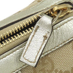Gucci Handbag GG Canvas Abbey Mini Boston Beige Gold Metallic — view 6